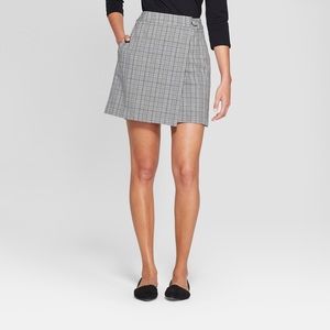 A New Day Plaid Menswear-Inspired Wrap Skirt